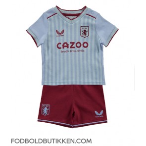 Aston Villa Udebanetrøje Børn 2022-23 Kortærmet (+ Korte bukser)